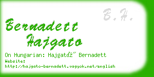 bernadett hajgato business card